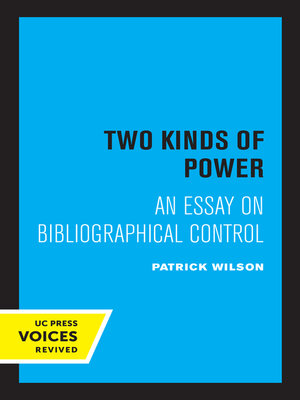 cover image of Two Kinds of Power